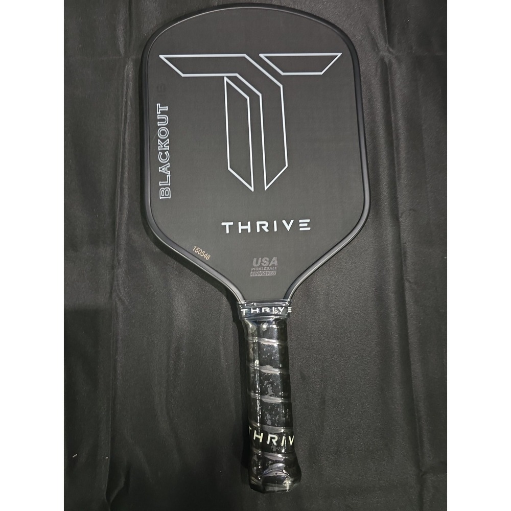 Thrive Blackout 16mm Pickleball Paddle - Brand New Black With Protective Case